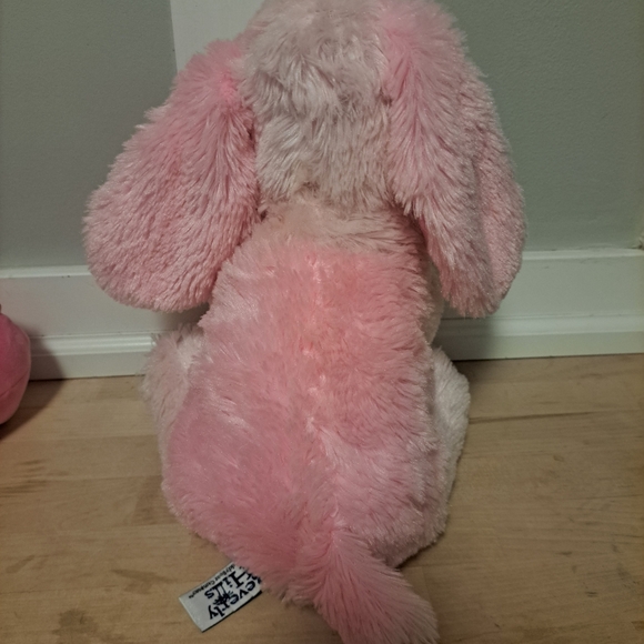 Beverly Hills Teddy Bear Company Pink Plush Dog Stuffed Animal - Picture 4 of 4